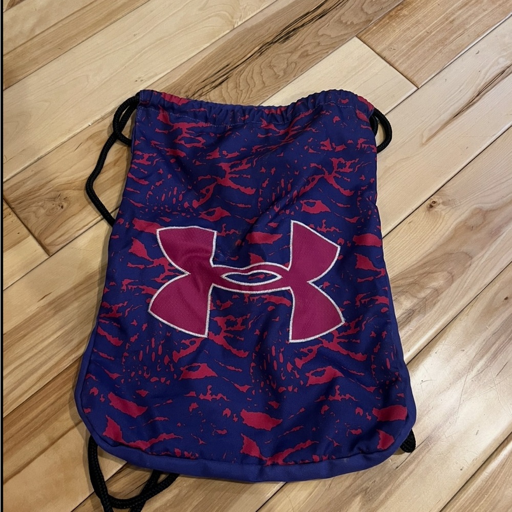 Under Armour Vibrant Blue and Pink Drawstring Bag